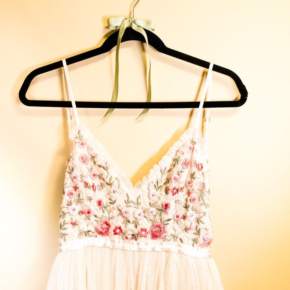 (NWT) Needle & Thread Butterfly Meadow Maxi Dress - Blush